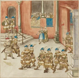 Procession of Knights Viewed by Ladies on a Balcony