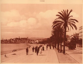 Promenade de la Croisette and Mont Chevalier, Cannes