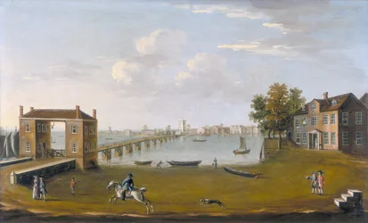 Putney Bridge and Village from Fulham