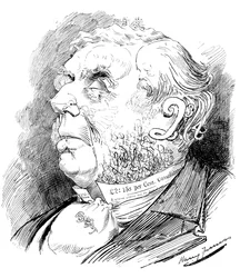 Puzzle head depicting British politician George Joachim Goschen, from Punch