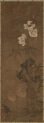 Quail and Flowers, Yuan or Ming Dynasty, 14th Century