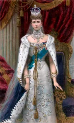 Queen Alexandra in Full Coronation Robes, 1902