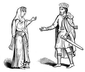 Queen Alfgyfe and King Canute
