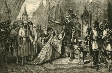 Queen Philippa Interceding for the Citizens of Calais, 1347, 1890
