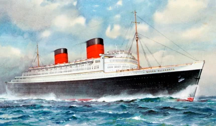RMS Queen Elizabeth, Cunard Ocean Liner, 20th century