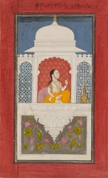 Raja Sagat Singh in a pavilion