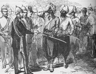 Reception for the survivors of the defence of Lucknow, India, January 1876