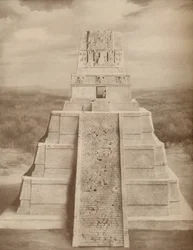 Reconstructed Model of a Magnificent Maya Temple Pyramid at Tikal