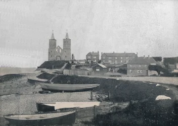 Reculver - The Village and the Reculver Towers, 1895