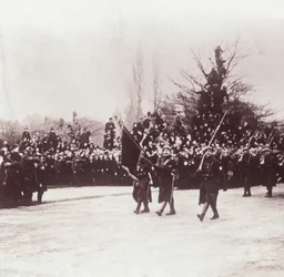 Return of the Belgians to Liège, Belgium, c1914-c1918