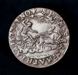 Reverse of a medal commemorating the bright comet of 1577