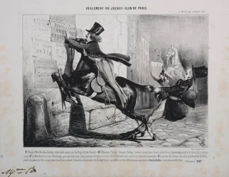 Regulation of the Jockey Club of Paris: Each member of the Jockey Club must have a Jockey..., 1800s