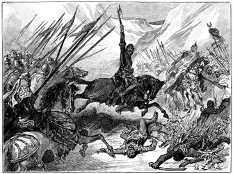 Richard I, Coeur de Lion at the Battle of Arsuf, 1191