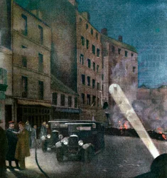 Riot on Rue Nationale, Paris, 1934