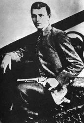 Robert Ford, the killer of the outlaw Jesse James, c. 1880s, 1954