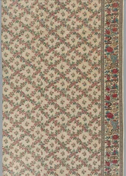 Roller-Printed Glazed Chintz with Flower and Vase Design