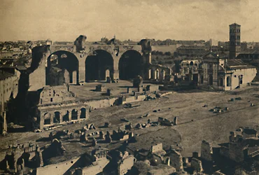 Roma - Roman Forum - Basilica of Maxentius and Church of S. Francesca Romana
