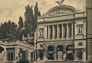 Rome - Via Nazionale. National Dramatic Theatre and Villa Colonna, 1910