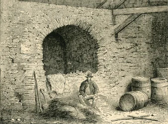 Roman Wall on Tower Hill, c1872