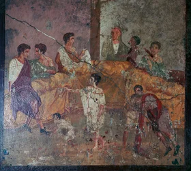 Roman Wall-Painting of a Dinner Party