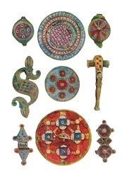 Romano-British Enamelled Ornaments, British Museum, 1st-2nd century, 1902