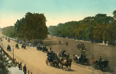 Rotten Row, Hyde Park, London, c. 1910