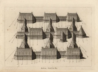 Royal Tents Pitched for the Meeting of King Henry VIII and King Francis I of France Near Ardres 1520