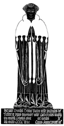 Rubbing of a Medieval Engraved Brass, 1481