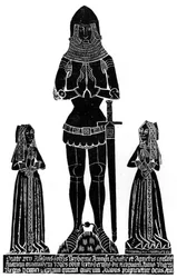 Rubbing of a medieval engraved brass