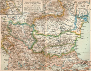 Rumania, Bulgaria, Serva and Montenegro, c1906