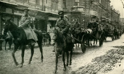 Russian Supply Column at Przemysl, March 1915