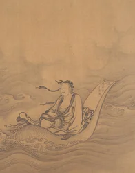 Sage Floating on Lotus Leaf