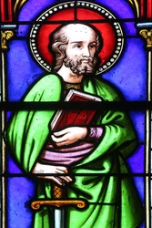 Saint-Pere Church, Stained Glass Window, Paul the Apostle