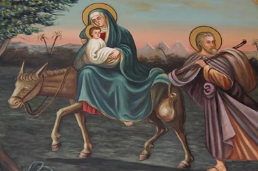 Saint Anthony Coptic Church Painting: The Flight to Egypt, Jerusalem, Israel