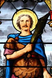 Saint Fargeau Church, Stained Glass Window, Saint Julien