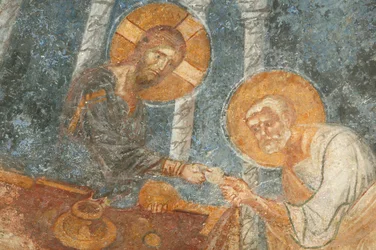Jesus with Apostle, Saint Nicholas Church Fresco, Myra, Turkey