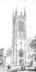 Saint Peters Church, Evercreech, Somerset, c1850s