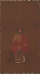 Sakyamuni Seated Upon Three Demon-like Creatures
