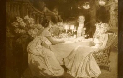 Salon 1910. Ludovic Alleaume After Dinner, 1910