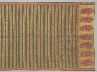 Sash with Flora and Banded Field, 1700s