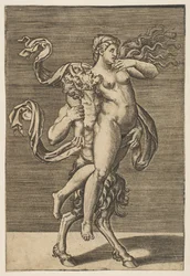 Satyr Carrying a Nymph Restraining Her Right Arm