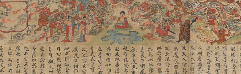Scene from The Illustrated Sutra of Past and Present Karma, late 13th century