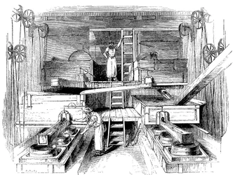 Scene in a Staffordshire pottery factory, c1851