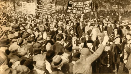 Scottish Marchers, Means Test Protests, Hyde Park, London