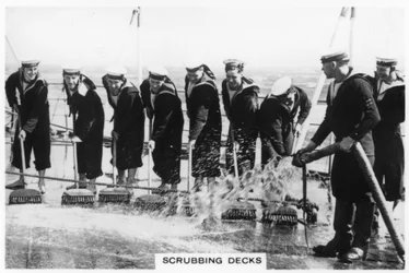 Scrubbing the Deck on Board HMS Nelson