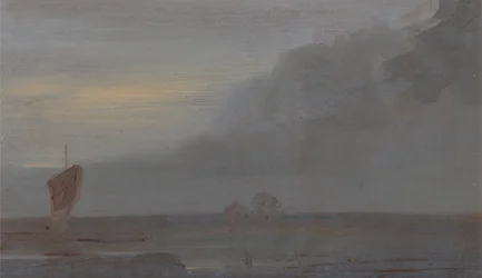 Seapiece with Boats: Evening, ca. 1815
