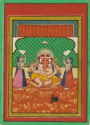 Seated Ganesha with Attendants