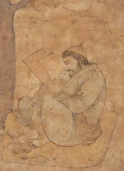 Seated Man Painting or Writing
