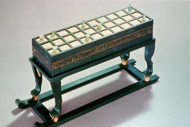 Senet gaming board, from the Tomb of Tutankhamun, 18th Dynasty