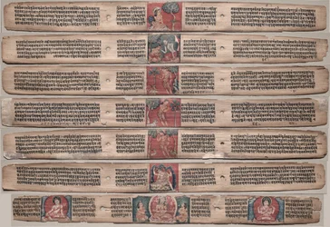 Seven Leaves from a Manuscript of the Gandavyuha-sutra